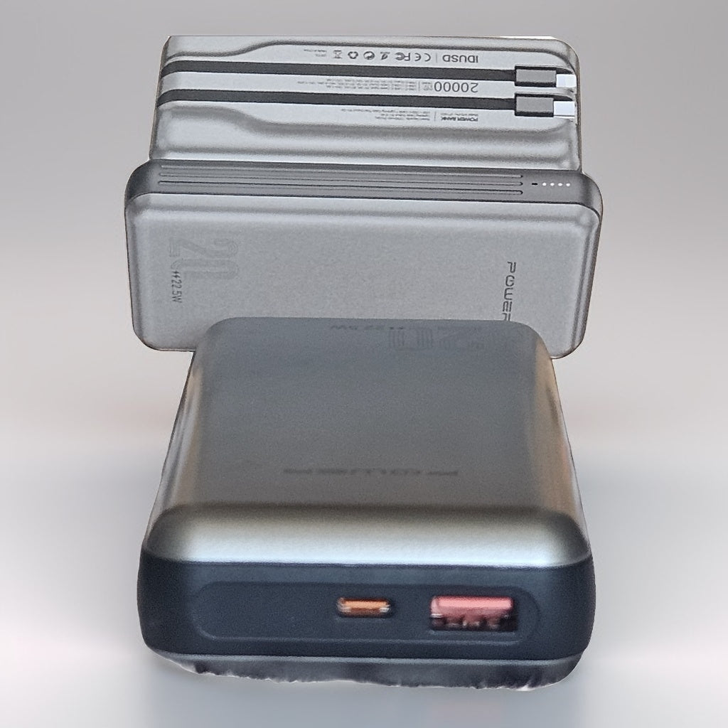 Super Fast 22.5W Charging • Dual Built-in Cables • Digital Battery Display