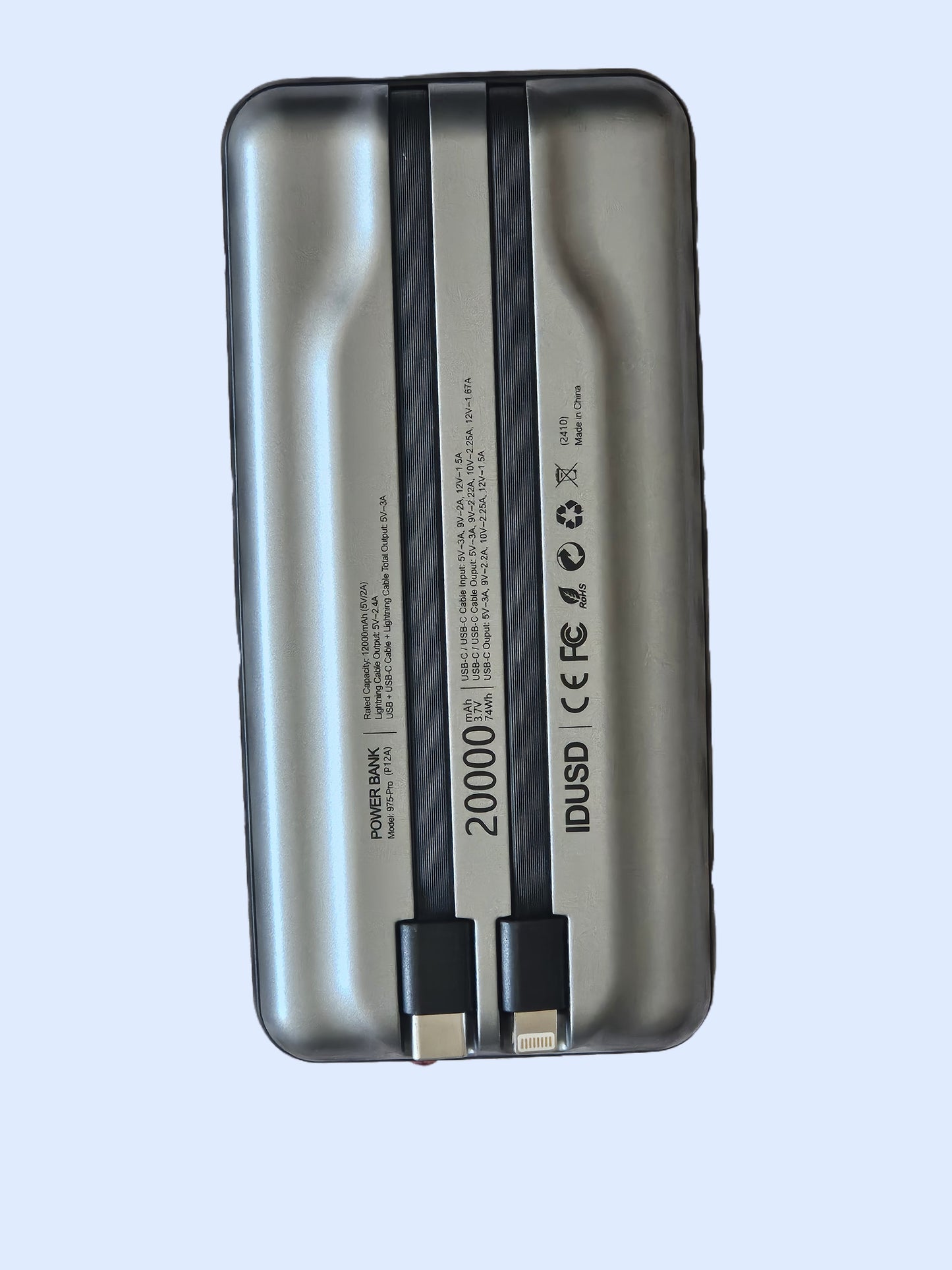 Super Fast 22.5W Charging • Dual Built-in Cables • Digital Battery Display