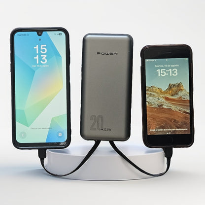 Super Fast 22.5W Charging • Dual Built-in Cables • Digital Battery Display